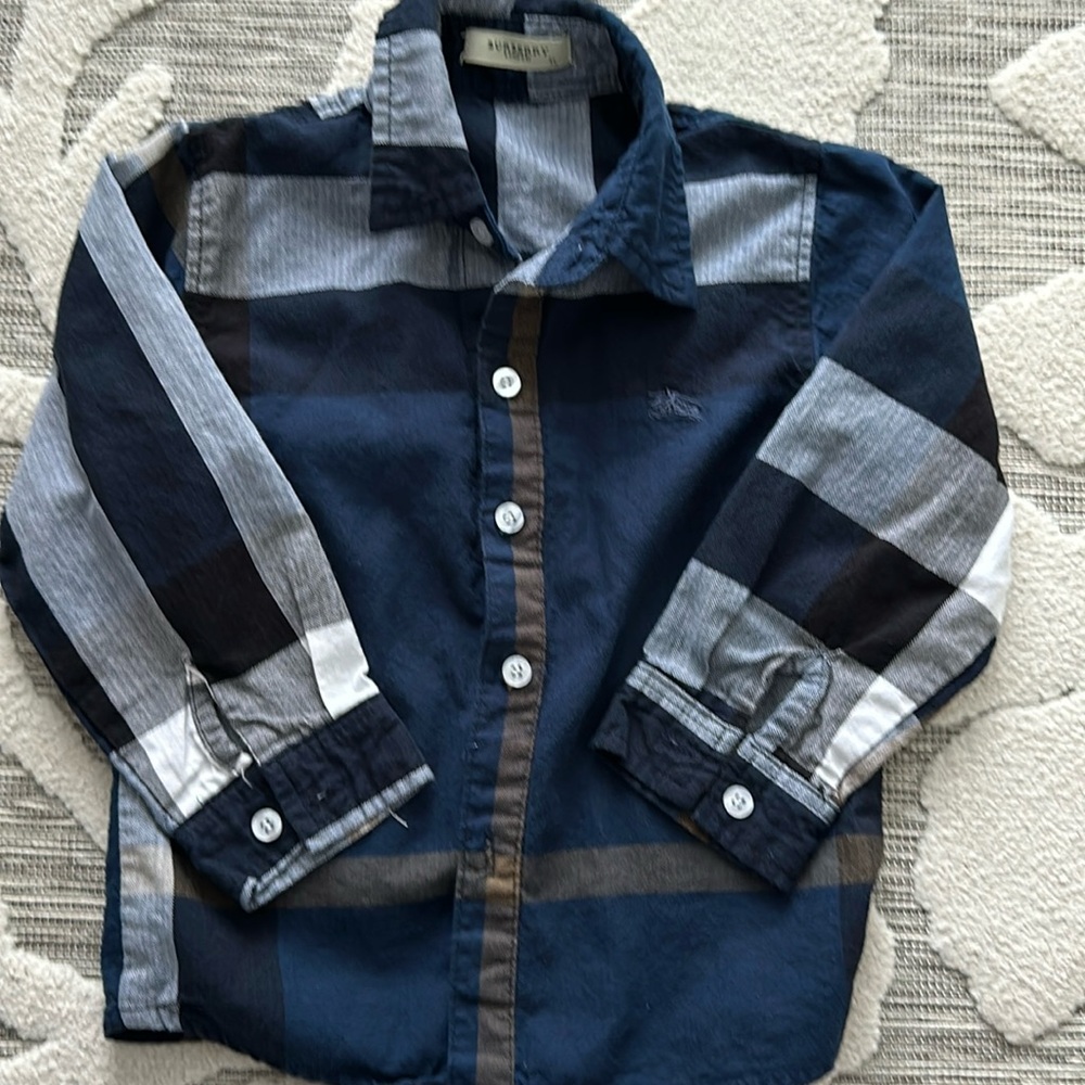 Burberry buttons shirt boys size 3-4 years toddler